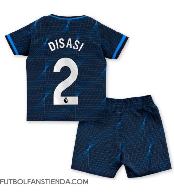 Chelsea Axel Disasi #2 Segunda Equipación Niños 2023-24 Manga Corta (+ Pantalones cortos)